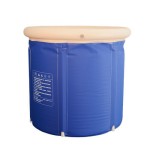 Bak Mandi Inflatable Portabel Tebal, Bak Mandi Air Panas Inflatable untuk Ruang Kecil, Cocok untuk Kamar Mandi, Ukuran Dewasa, Material Plastik